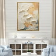 thumbnail image 1 of Designart "Golden Beige Palm Tree In Modern Style" Coastal Tropical Floater Framed Canvas Prints, 1 of 5