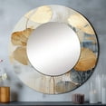 thumbnail image 1 of Designart "Golden Beige Palm Tree In Modern Style" Coastal Tropical Beige Large Round Mirror - Round Office Mirror Wall Decor - Coastal Round Printed Mirror - 29" x 29", 1 of 6