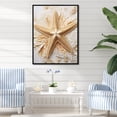 thumbnail image 1 of Designart "Golden Beige Starfish Simplicity I" Starfish Floater Framed Wall Art Prints, 1 of 5