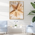 thumbnail image 1 of Designart "Golden Beige Starfish Simplicity I" Starfish Floater Framed Wall Art Prints, 1 of 5