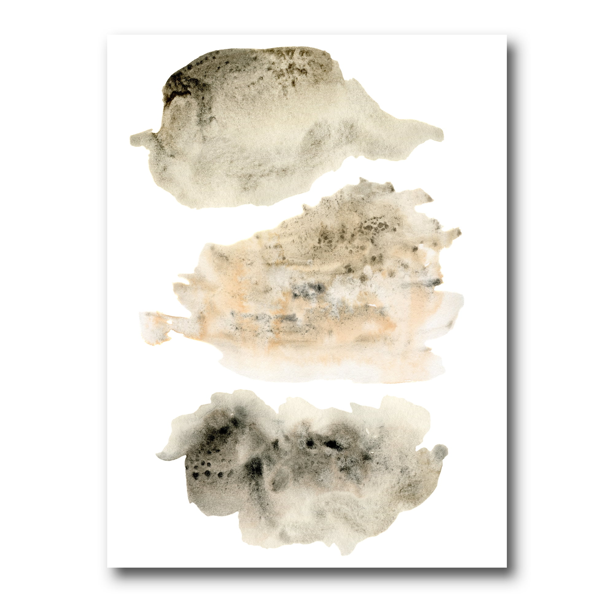 Designart ' Golden Beige and Grey Clouds I ' Modern Canvas Wall Art Print