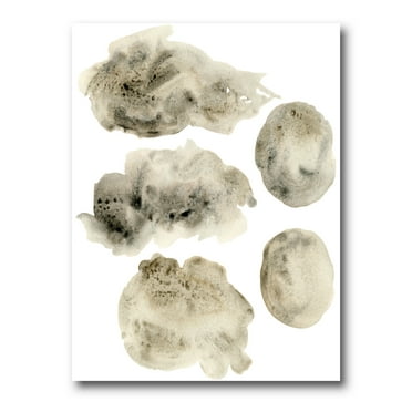 Designart ' Golden Beige and Grey Clouds II ' Modern Canvas Wall Art Print
