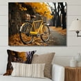 thumbnail image 1 of Designart "Golden Bicycle Expedition I" Bicycle Canvas Prints, 1 of 7