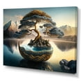 thumbnail image 1 of Designart Golden Bonsai Tree Canvas Wall Art, 1 of 5