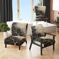 thumbnail image 1 of Designart "Golden Branch Tree Luminous Tangle II" Upholstered Tree Monochrome Accent Chair and Traditional Arm Chair - Multiple Color & Pattern, 1 of 1