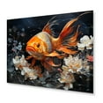 thumbnail image 1 of Designart "Golden Carp Asian Glowing I" Animals Metal Art Living Room, 1 of 5