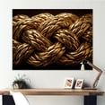 thumbnail image 1 of Designart "Golden Charm Of Abstract Challah In Judaism I" Judaism Canvas Art Print, 1 of 7