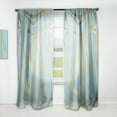 thumbnail image 1 of Designart 'Golden Colored Marble Design I' Mid-Century Modern Curtain Panel, 1 of 5