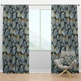 thumbnail image 1 of Designart 'Golden Colored Marble Design IV' Mid-Century Modern Blackout Curtain Panel, 1 of 4