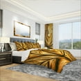 thumbnail image 1 of Designart 'Golden Dream Abstract' Modern & Contemporary Duvet Cover Set, 1 of 4