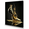 thumbnail image 1 of Designart Golden Drip High Heel Canvas Wall Art, 1 of 5