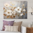 thumbnail image 1 of Designart "Golden Floral Transition" Seasonal Flowers Canvas Art Print, 1 of 7