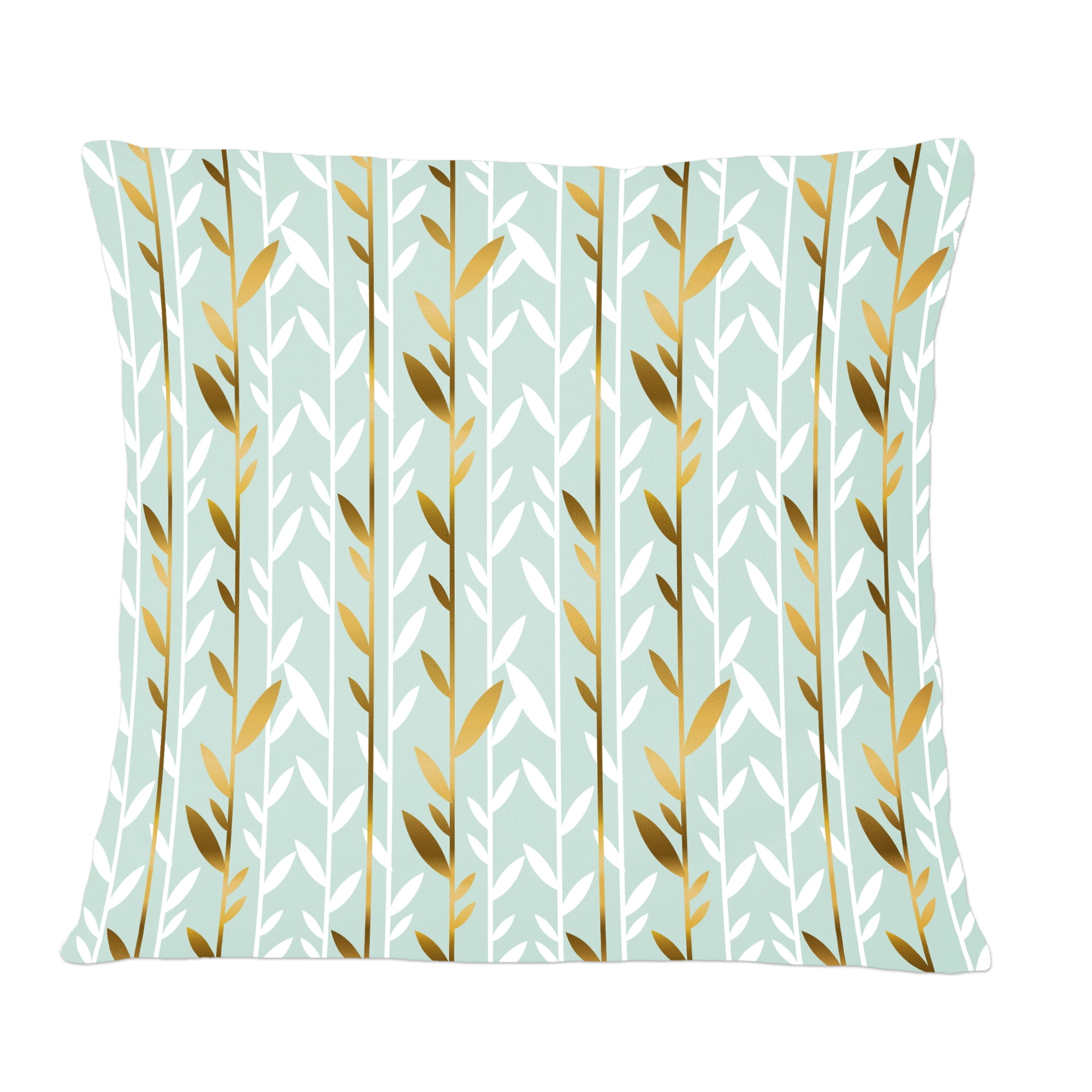 Designart Golden Foliage I' Mid-Century Modern Throw Pillow - 12x20