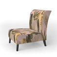 thumbnail image 1 of Designart "Golden Foliage III" Upholstered Mid-Century Accent Chair - Arm Chair, 1 of 5
