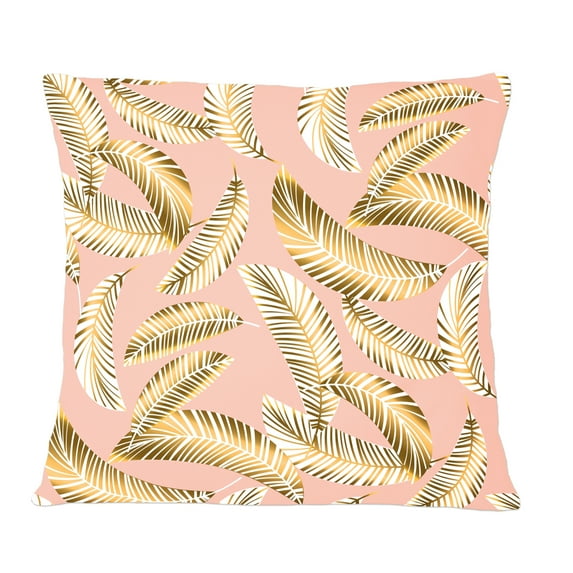 Designart Golden Foliage IV' Mid-Century Modern Throw Pillow - 12x20