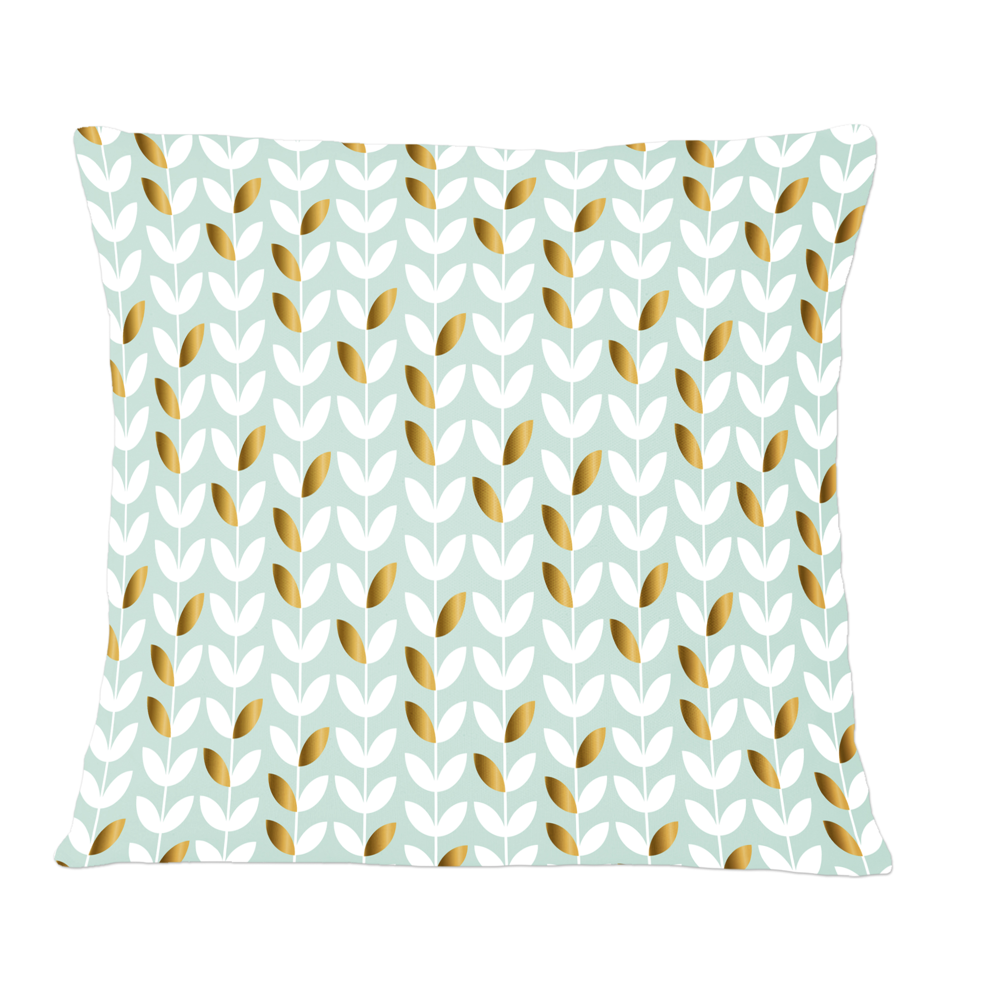 Designart Golden Foliage X' Mid-Century Modern Throw Pillow - 12x20