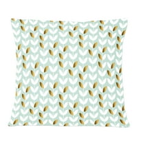 Designart Golden Foliage X' Mid-Century Modern Throw Pillow - 12x20