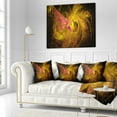 thumbnail image 1 of Designart Golden Fractal Abstract Illustration - Abstract Throw Pillow - 18x18, 1 of 1