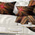 thumbnail image 1 of Designart Golden Fractal Cross Design - Abstract Throw Pillow - 12x20, 1 of 1