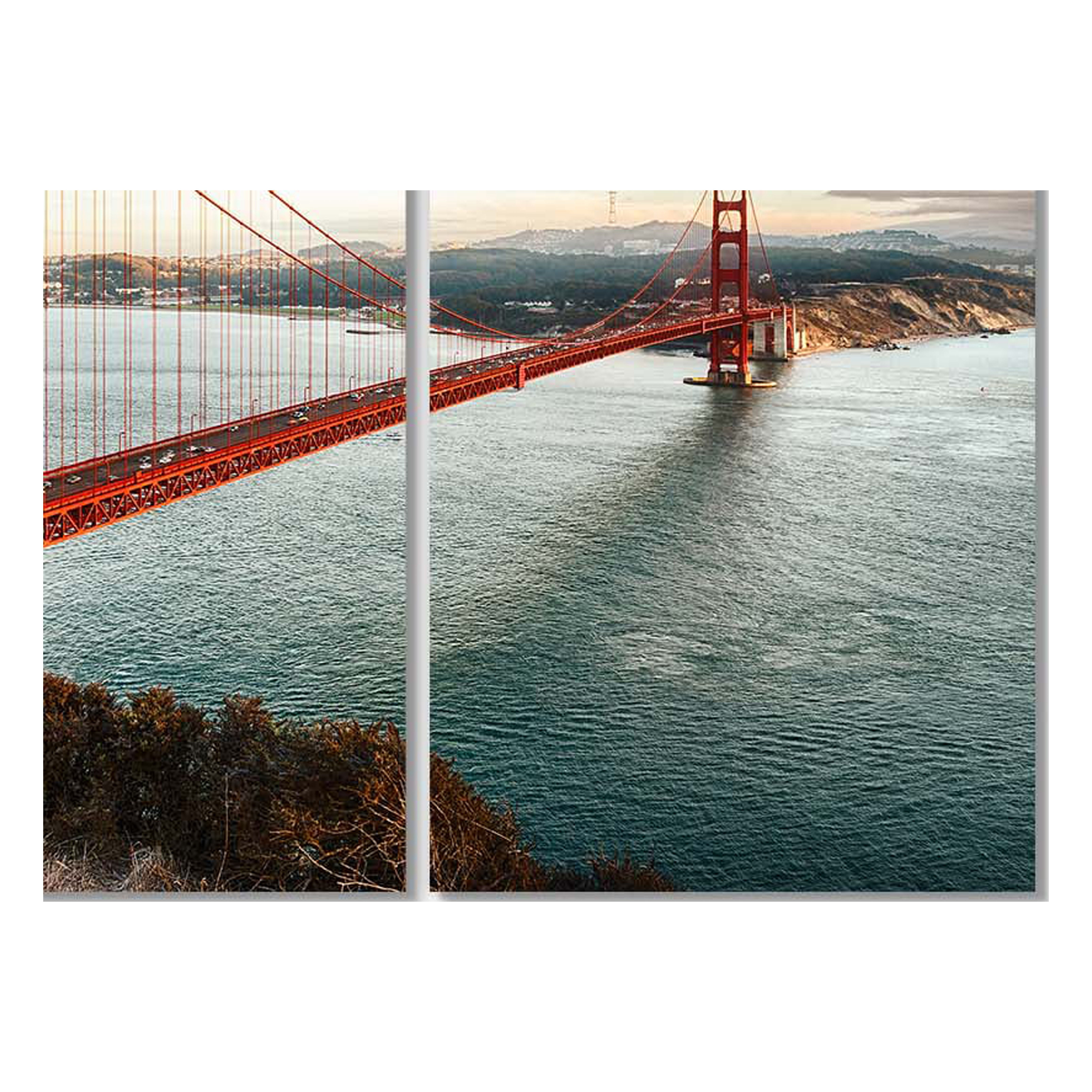 Designart 'Golden Gate Bridge in San Francisco ' Large Sea Bridge Canvas Art Print