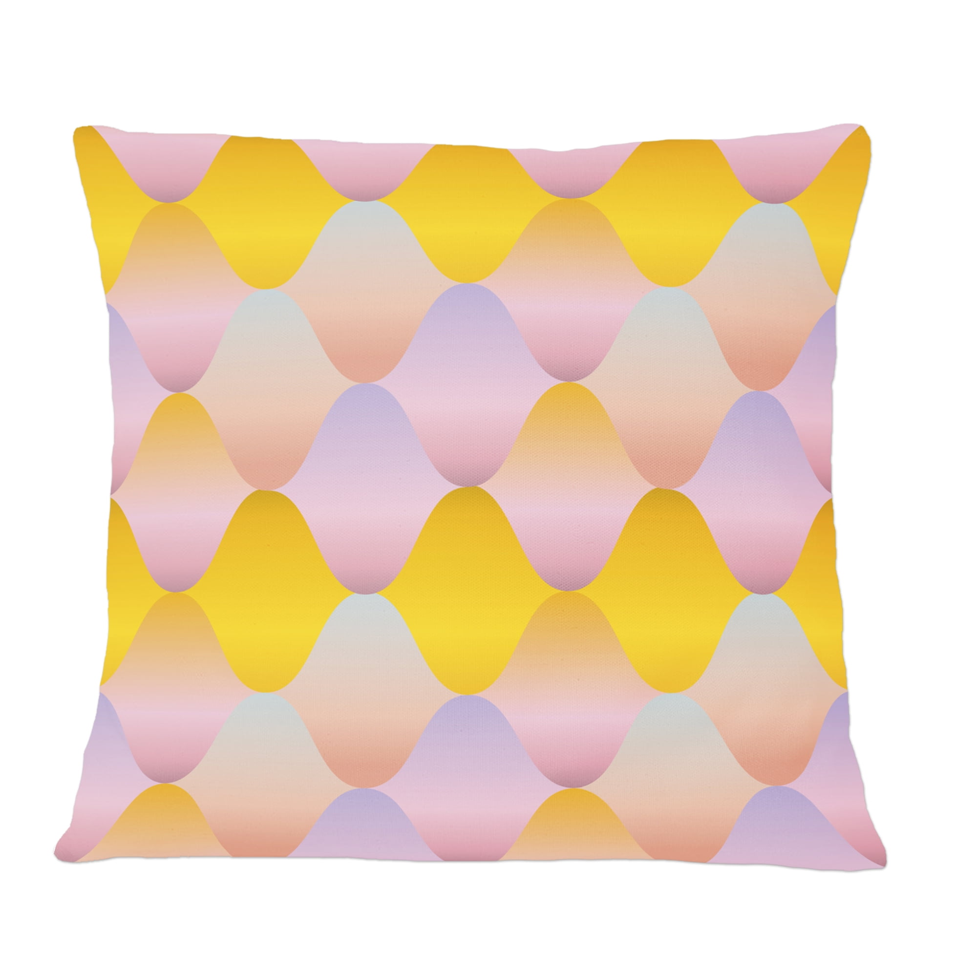 Designart Golden Geometrical Diamond Pattern II' Mid-Century Modern Throw Pillow - 12x20