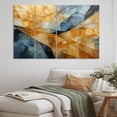 thumbnail image 1 of Designart "Golden Geometry Hardedge Art wall art I" Modern Metal Wall Art Set, 1 of 5