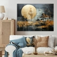 thumbnail image 1 of Designart "Golden Gleam Gold Grey wall art I" Abstract Collages Canvas Print, 1 of 5