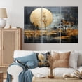 thumbnail image 1 of Designart "Golden Gleam Gold Grey wall art I" Abstract Collages Metal Wall Décor Set, 1 of 5
