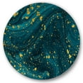 thumbnail image 1 of Designart 'Golden Glitter With Dark Blue Marble' Modern Circle Metal Wall Art 11x11 - Disc of 11, 1 of 5