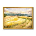 thumbnail image 1 of Designart 'Golden Grass Fields of Tuscany Italy' Country Framed Art Print, 1 of 4