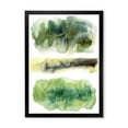 thumbnail image 1 of Designart 'Golden Green Abstract Clouds III' Modern Framed Art Print, 1 of 4