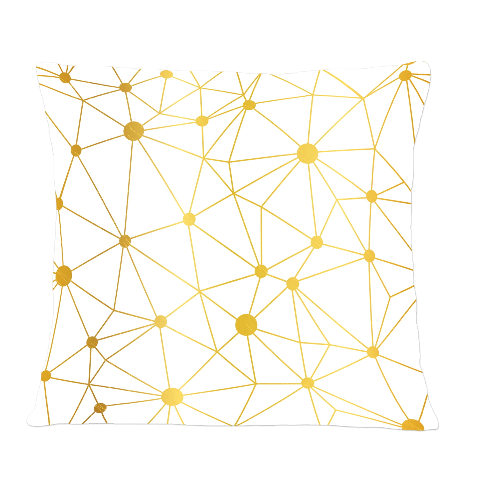 Designart Golden Grid I' Mid-Century Modern Throw Pillow - 12x20