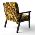 thumbnail image 1 of Designart "Golden Honeycomb" Upholstered Mid-Century Accent Chair - Arm Chair, 1 of 5