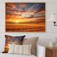 thumbnail image 1 of Designart "Golden Horizon Scenic Sky I" Landscapes Floater Framed Canvas Art Print, 1 of 7