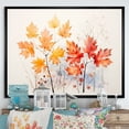 thumbnail image 1 of Designart "Golden Hues Autumn's Leaves in Yellow and Orange Splendor I" Floral Framed Wall Art - Traditional Yellow Tree Maple Entryway Framed Wall Art Print, 1 of 6