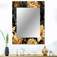 thumbnail image 1 of Designart "Golden Hydrangea Reverie" Damask Wall Mirror, Printed Yellow Wall Mirror, Bohemian Bathroom Wall Mirror, Decorative Damask Mirror - 30x40 Inch, 1 of 5