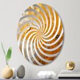 thumbnail image 1 of Designart "Golden Landscape in the Sunset Meadow II" Meadow Vortex Round Wall Mirror - Landscapes Oval Printed Decorative Mirror - Multiple Color Options, 1 of 5