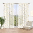 thumbnail image 1 of Designart 'Golden Lines Grid I' Mid-Century Modern Curtain Panel, 1 of 4