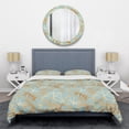thumbnail image 1 of Designart 'Golden Luxury Metallic Geometrics IV' Mid-Century Modern Duvet Cover Set, 1 of 4