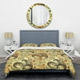 thumbnail image 1 of Designart 'Golden Luxury Pattern I' Mid-Century Modern Duvet Cover Set, 1 of 4