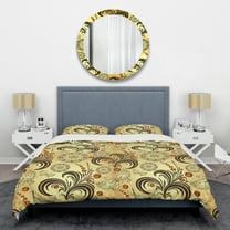 Designart 'Golden Luxury Pattern I' Mid-Century Modern Duvet Cover Set