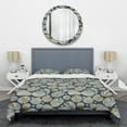 thumbnail image 1 of Designart 'Golden Marble Design IV' Mid-Century Modern Duvet Cover Set, 1 of 4