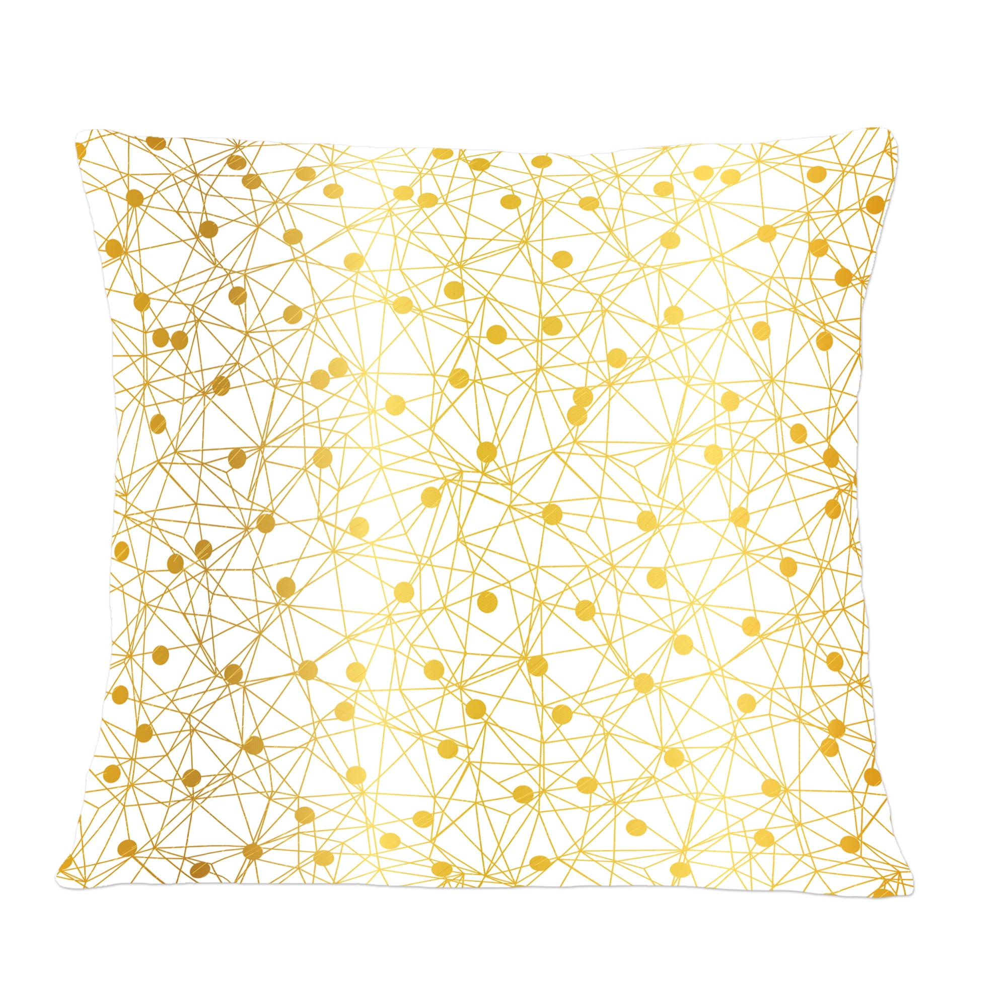 Designart Golden Maze II' Mid-Century Modern Throw Pillow - 12x20