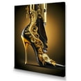 thumbnail image 1 of Designart Golden Mechanic High Heel III Canvas Wall Art, 1 of 5