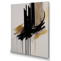 Designart Golden Minimalist Abstract III Canvas Wall Art