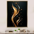 thumbnail image 1 of Designart "Golden Minimalistic Line Art in Black and Gold II" Abstract Framed Wall Art - Modern Gold Abstract Entryway Framed Wall Art Print, 1 of 6