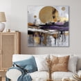 thumbnail image 1 of Designart "Golden Moonrise V" Landscape Modern Metal Art Living Room, 1 of 5