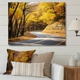 thumbnail image 1 of Designart "Golden Pathway Into Autumn's Embrace III" Landscapes Wall Art - Modern Yellow Road Living Room Canvas Art, 1 of 1