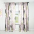 thumbnail image 1 of Designart 'Golden Pineapple With Pink Leaves' Mid-Century Modern Curtain Panel, 1 of 5