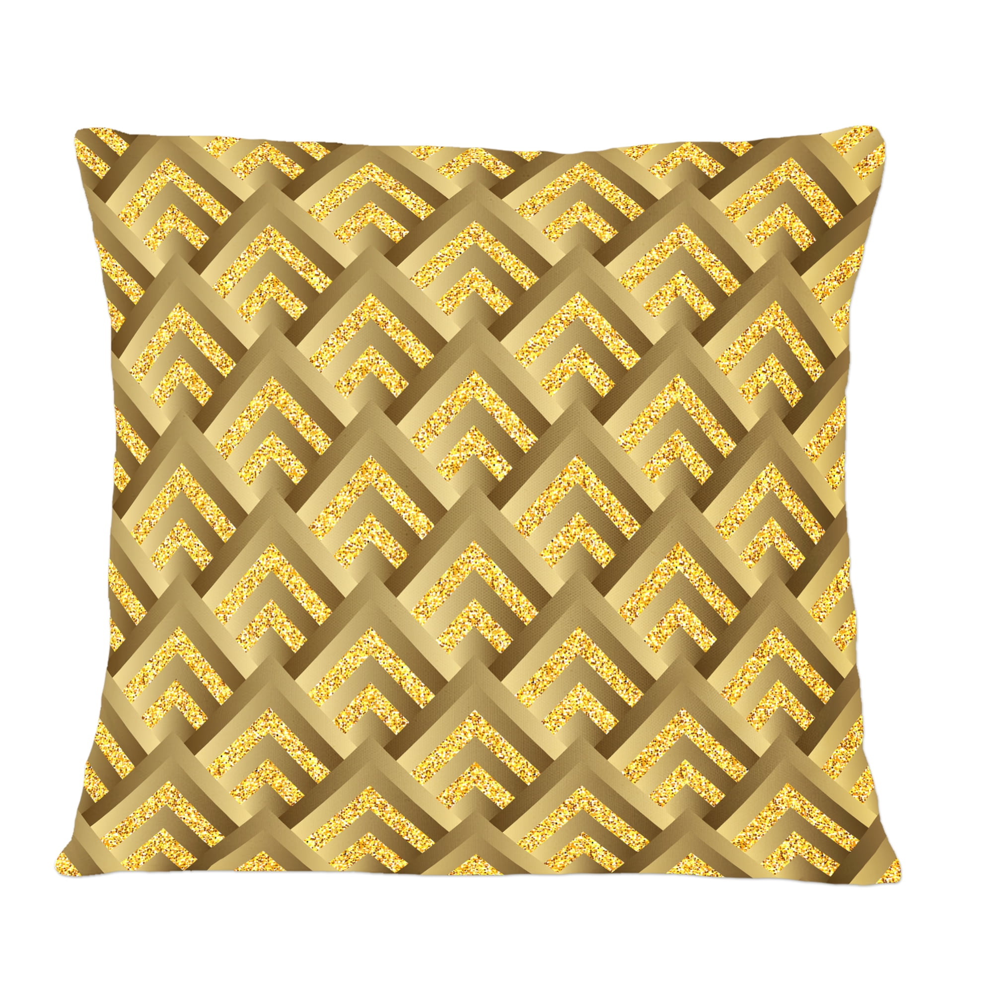 Designart Golden Plaid pattern' Mid-Century Modern Throw Pillow - 12x20
